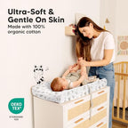 2 Pack Organic Changing Pad Covers for Girl (Savannah)