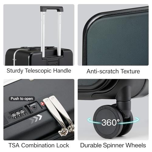 28 Inch Checked Luggage (Jet Black / 28 Inch)