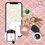 x Sanrio Keychain Case Compatible with Apple AirTag (Latte Bears - Hello Kitty)
