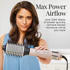 Pro Wet2style Oval Dryer & Volumizing Brush (Mauve Round Brush Dryer / 2.4"x5"x12.9")