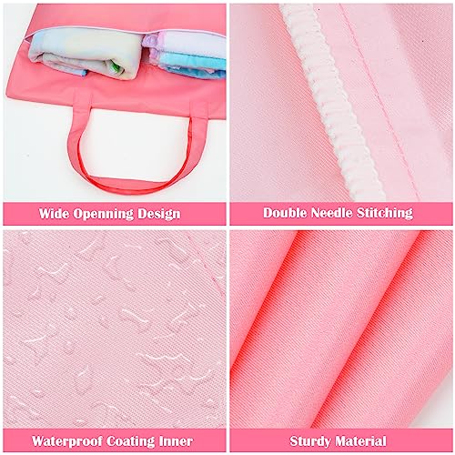 2 Pcs Large Travel Laundry Bags (Pink+blue)