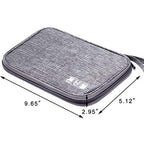 Travel Electronics Organizer Portable Cable Organizer Bag for Storage Electronic Accessories Case for Cord (Grey2)