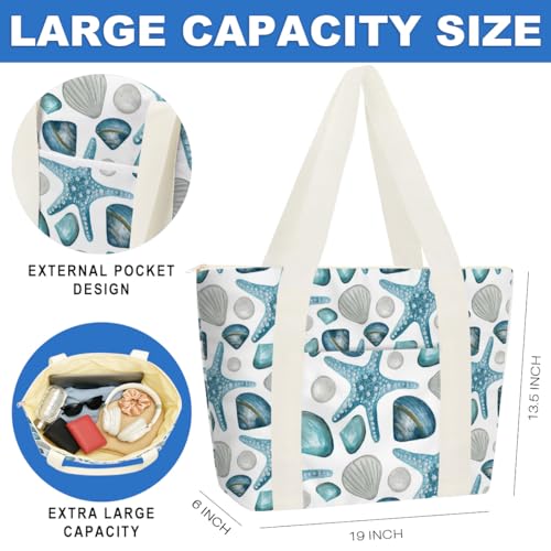 Beach Bags Wet Bag for Swimsuit (Starfish & Shells)