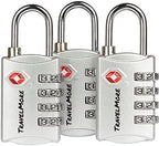 3 Pack TSA Luggage Locks with 4 Digit Combination – Heavy Duty Set Your Own - Image 2