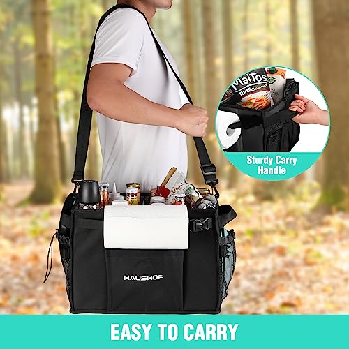 Large Grill and Picnic Caddy with Paper Towel Holder
