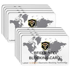 10 Pack RFID Blocking Card for Credit Debit ID Card (White-WM)
