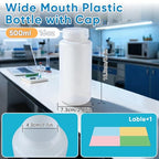 16 oz Plastic Bottles with Lids (Translucent / 16-oz)