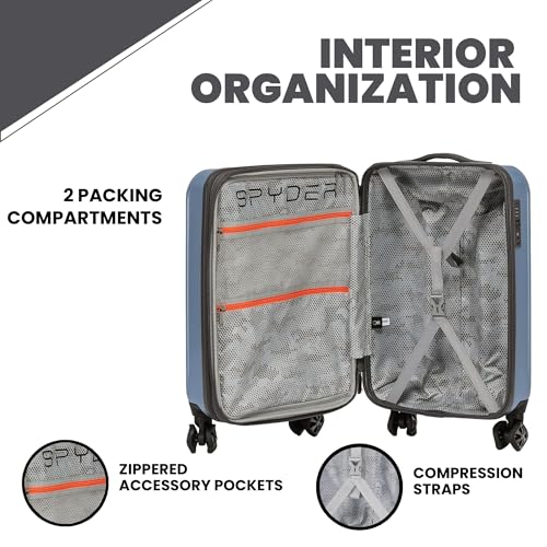 Rails Expandable Hardside Upright Suitcase with 360° Spinner Wheels (Denim / 3-Piece Set)