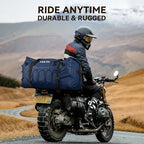Waterproof Duffel Bag Motorcycle Dry Bag Backpack (Dark Blue / 80L)