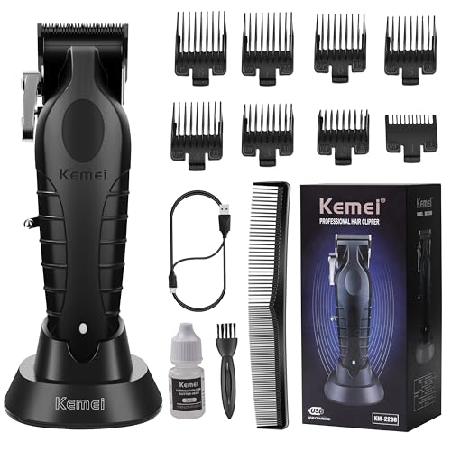 2296 Professional Hair Clippers for Men Cordless Hair Cutting Kits (2296black)
