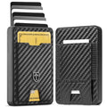 Swype Slim Wallet for Men Metal RFID Blocking Mens Wallet Card Case (Standard Carbon)