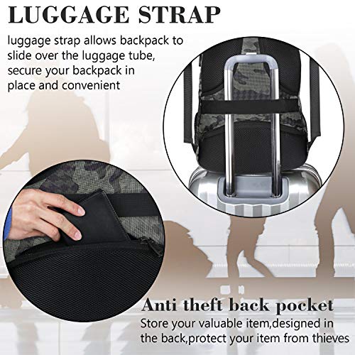 Travel Computer Backpack (15.6 Inch / Grey and Black Camo)