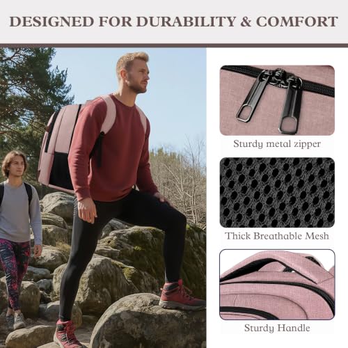 Travel Laptop Backpack 17 Inch (Pink Brown / 17.3 Inch(40L))