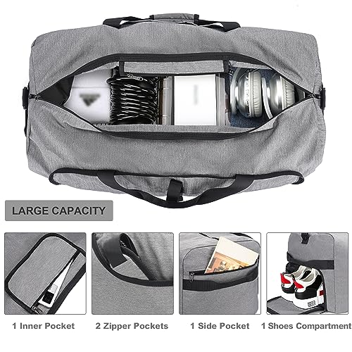 100L Duffle Bag for Travel (100L / Gray)