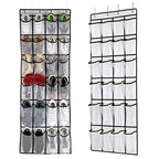 Hanging Shoe Organizer (White-2pack of 24 pocket)