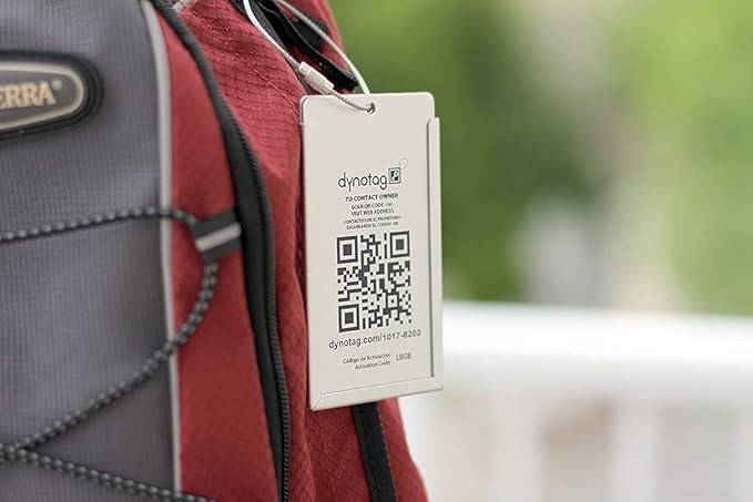 Dynotag® Web Enabled Smart Aluminum Convertible Luggage ID Tag + Braided Steel - Image 7