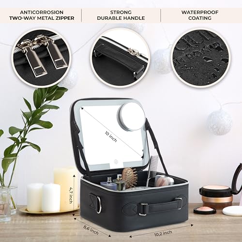 Makeup Bag with LED Mirror
