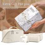 Travel Makeup Bag Cosmetic Bags for Women (C-3-White)