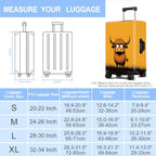 Highland Cow Luggage Cover Washable Suitcase Protector Anti (Highland Cow / M(24-26inch suitcase))