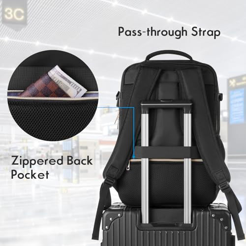 Large Travel Backpack Women (17.3 inch / Black)