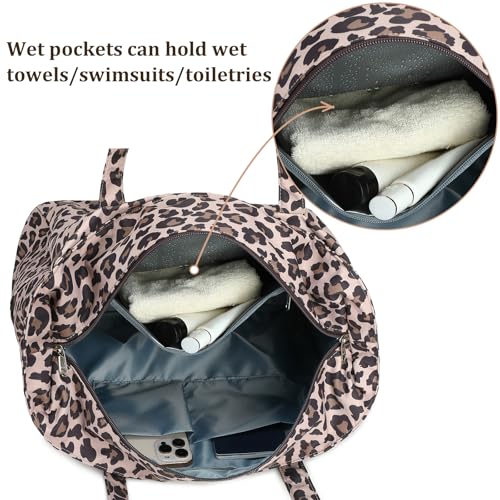 Large Beach Bag for Women (Dark Brown)