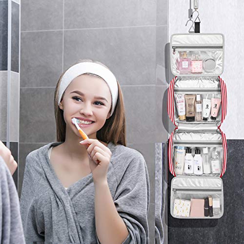 Hanging Travel Toiletry Bag (M-Red)