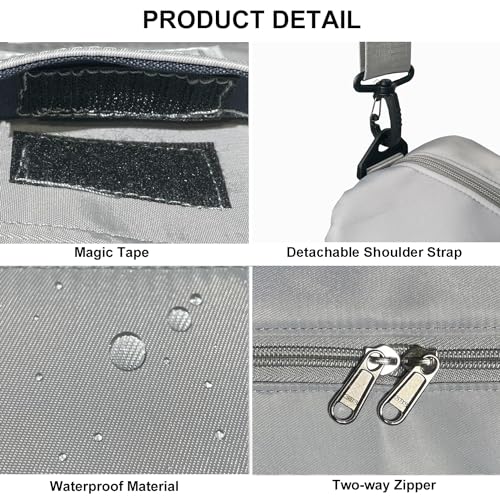 Travel Duffle Bag (Light Grey)