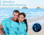 Microfiber Beach Towel with Bag Oversized 71x32 Sand Free 4 Pack (4 Pack Blue Mandala and Birds / 71"x32")