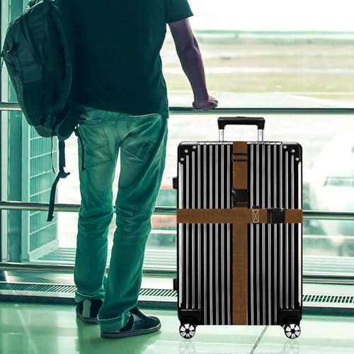 Luggage Straps for Suitcases TSA Approved (Brown)