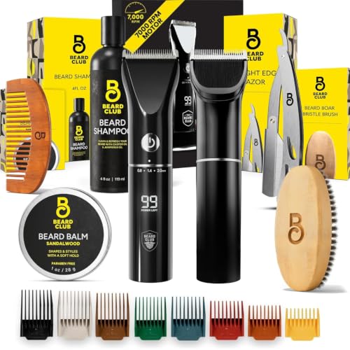 Beard Club Mens Grooming Kit & Beard Trimmer for Men (Beard Trimmer & Grooming Kit)