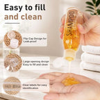 Travel Bottles for Toiletries 5 PCS 3.4oz Plastic Bottles with Clear Bag (Clear with bag)