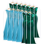 Garment Bags for Hanging Clothes 24" x 60" Coat Covers for Closet Foldable Washable Dress Bags for Hanging Clothes for Long Dress Dance Costumes Suits Gowns Coats (White / 24''X60'')