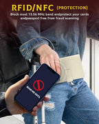 Passport Holder Wallet Cover for Travel with Airtag RFID for Women Men (White)