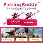 Kids Fishing Pole for Boys (2 Pack- Pink + Pink (Essential Set) / 5ft)
