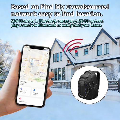 Design Large Travel Backpack For Men (Black/Finder Keychain)