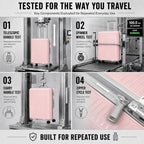 Luggage Sets 5 Piece (Macaron Pink / 5 Piece Sets (21/25/29/Db/Tb))