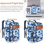 40L Expandable Travel Backpack (Camouflage Blue / 20 inches)