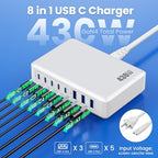 USB C Charger 430W USB C Charger Block (A-White / 430W)