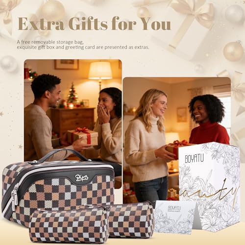 Travel Makeup Bag Organizer Cosmetic Bag (07-A-Coffee)