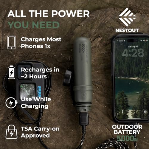 NESTOUT Rugged Power Bank (Olive Green / 5000mAh)