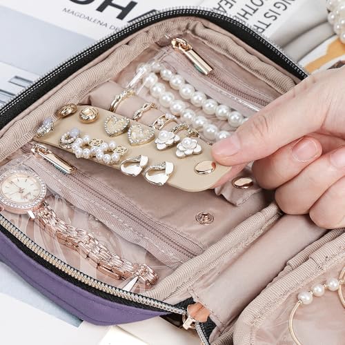 Travel Jewelry Case Organizer (Purple / Small)