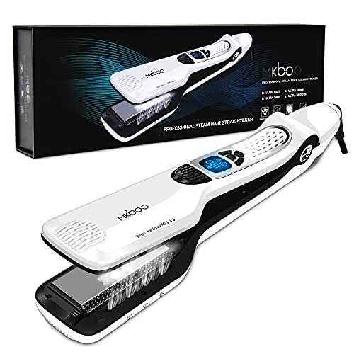 Hair Straightener with Steam (White)