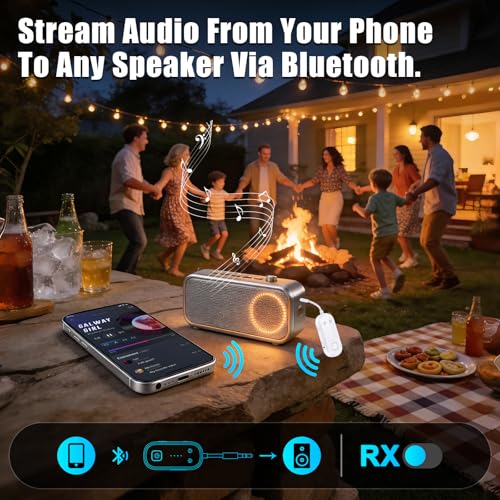 Premium Bluetooth 6.0 Transmitter Receiver (White)