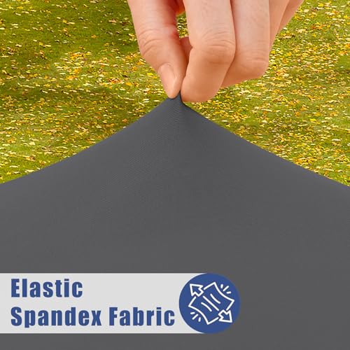 2 Pack Rectangle Spandex Fitted Table Cloth (Dark Grey / 60" x 30" (Rectangular))