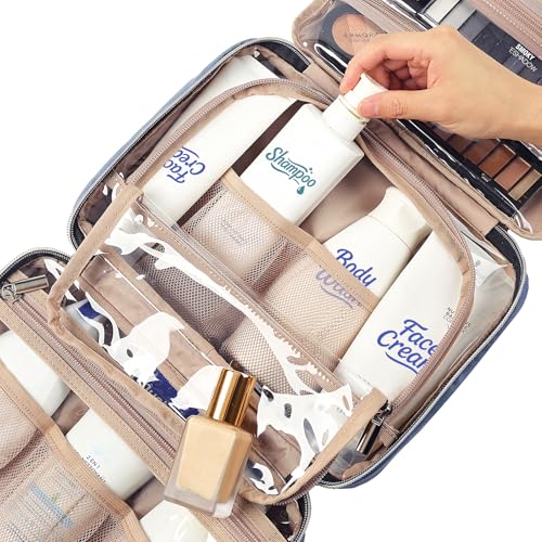 Travel Toiletry Bag for women (Medium / Aegean-Blue)