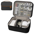 Electronics Organizer (One Size / D2-Double Layer-Black)