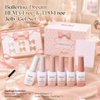 Beetles Nude Jelly Gel Polish Set with Chrome Powder (A - Sheer | Nude | Ballerina Dream)