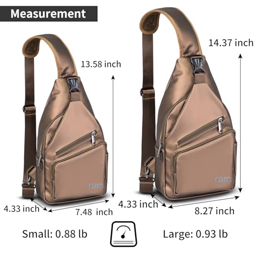 Crossbody Sling Bag (Leather Brown / Large)