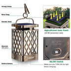 Solar Lanterns Outdoor (Dancing Flame / 2 Pack Bronze)