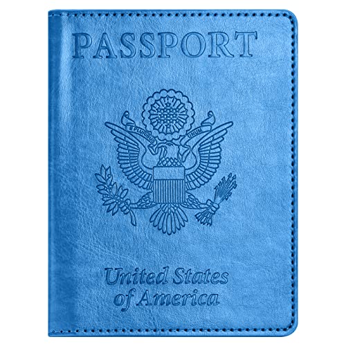 Passport Holder for Travel Essentials (Sky Blue / Simplicity)